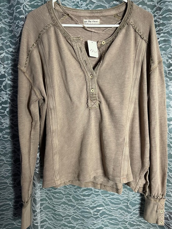 We The Free Tops - We The Free by Free People Long Sleeve Button Down Relaxed Boho Womens Size XS
